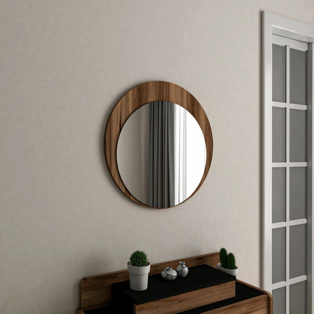 MIROIR ROND MDF – 60 × 60 cm