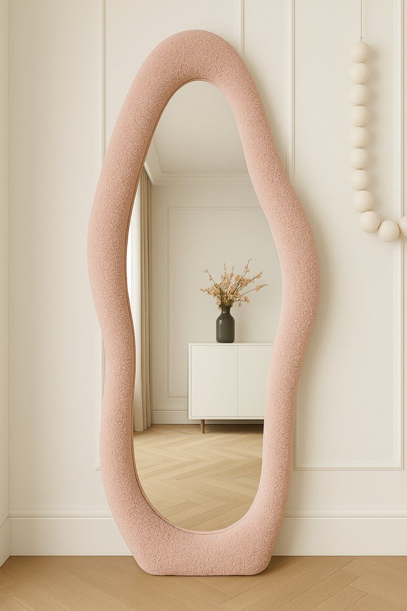 🌸 MIROIR AURA – ROSE POUDRÉ 170 × 70 cm
