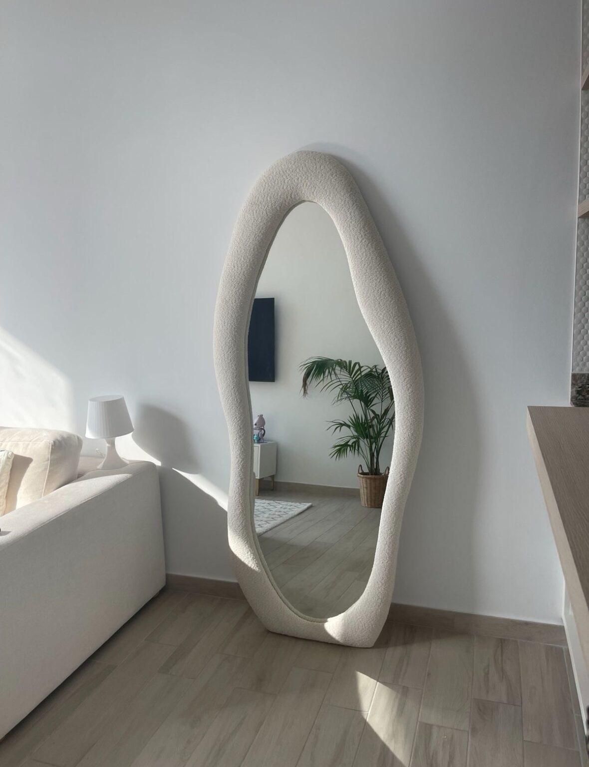 🤍 MIROIR AURA – BLANC CRÈME 170×70 cm