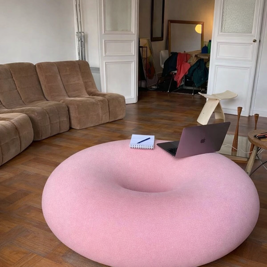 🌸 Pouf YOYO – Rose Bébé 🌸
