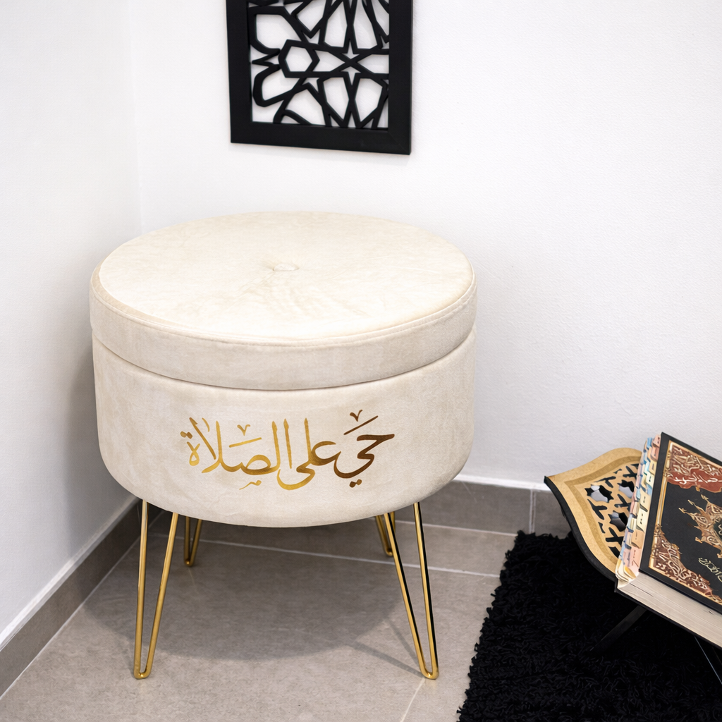 Pouf de Rangement 55×45 cm 🌙