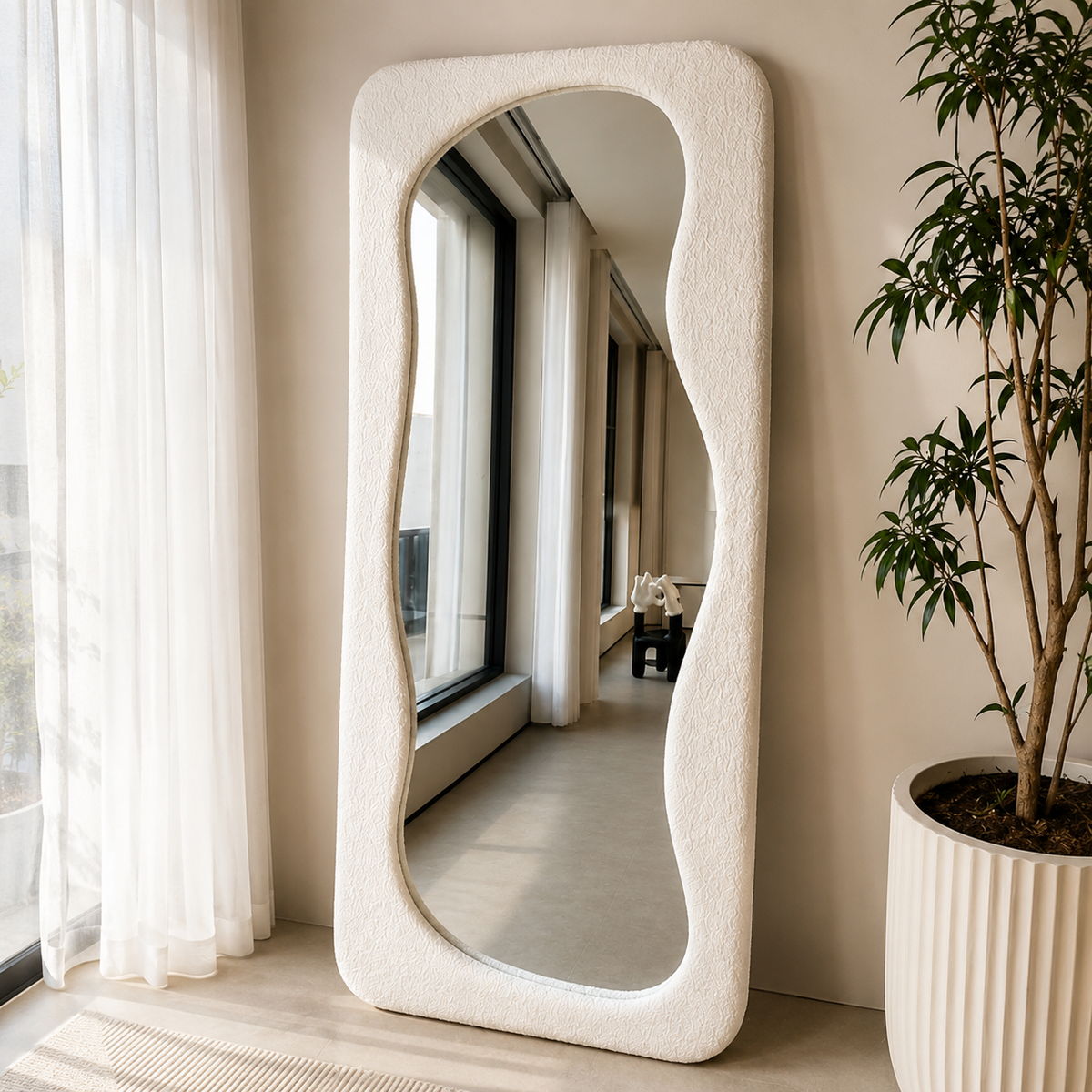 ☁️ Miroir Nuage Blanc Crème 170×70