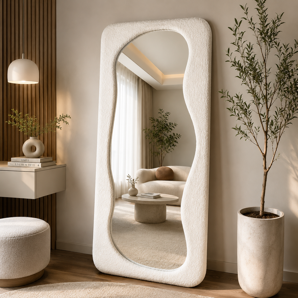 ☁️ Miroir Nuage Blanc Crème 170×70