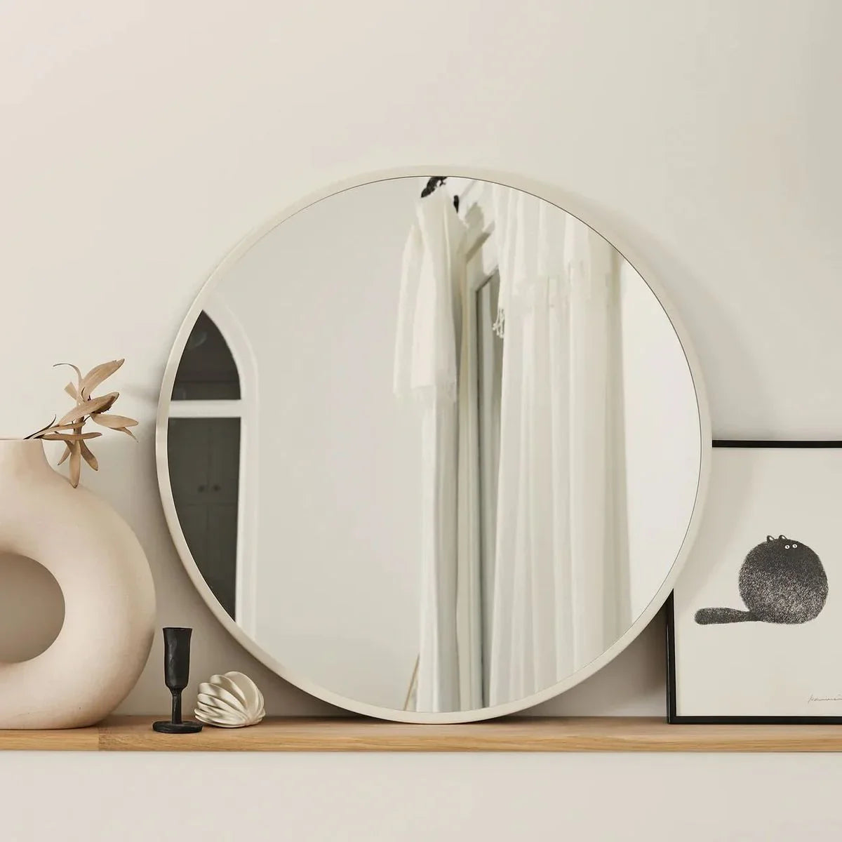 Miroir Rond  – Cadre en Metal