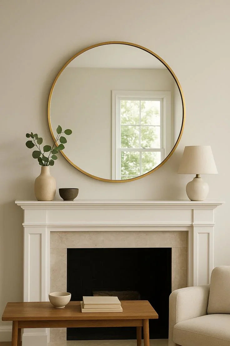 Miroir Rond  – Cadre en Metal
