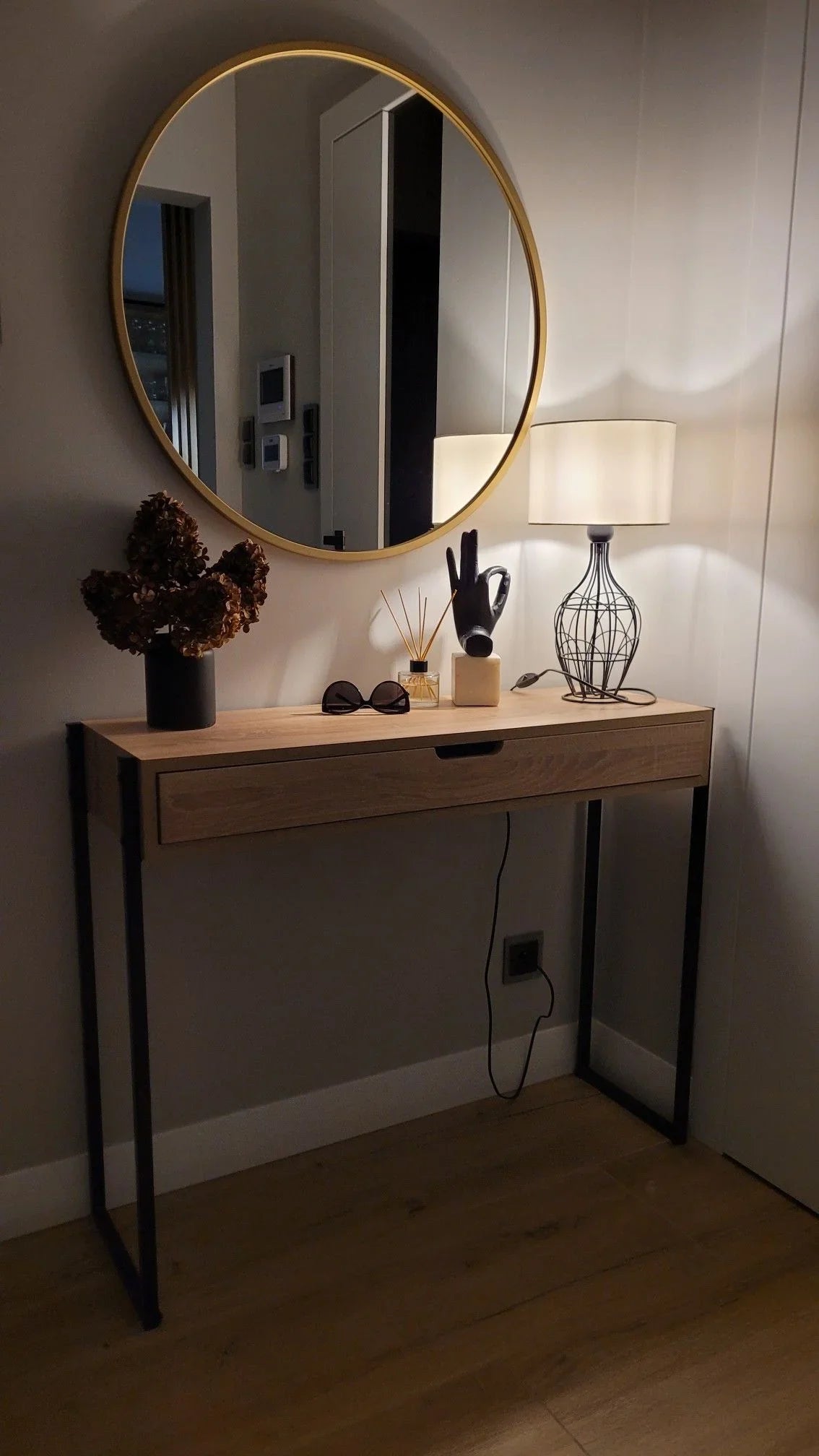 Miroir Rond  – Cadre en Metal