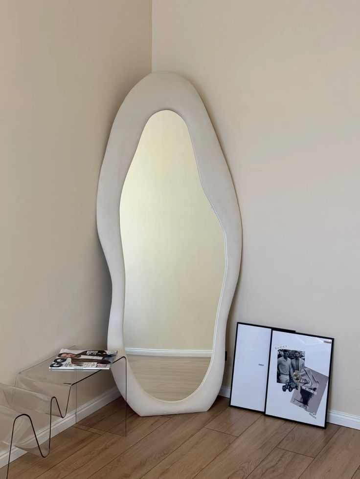 🤍 MIROIR AURA – BLANC CRÈME 170×70 cm