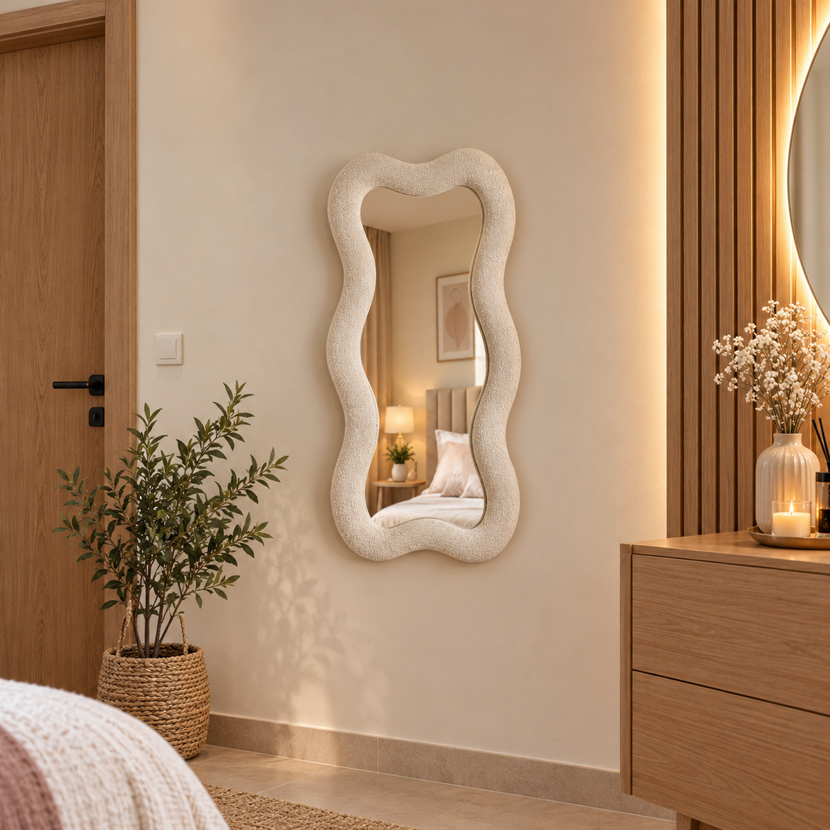 ✨ Miroir Véra — Miroir Décoratif en Bouclette