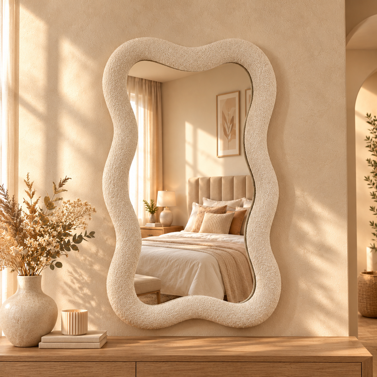 ✨ Miroir Véra — Miroir Décoratif en Bouclette