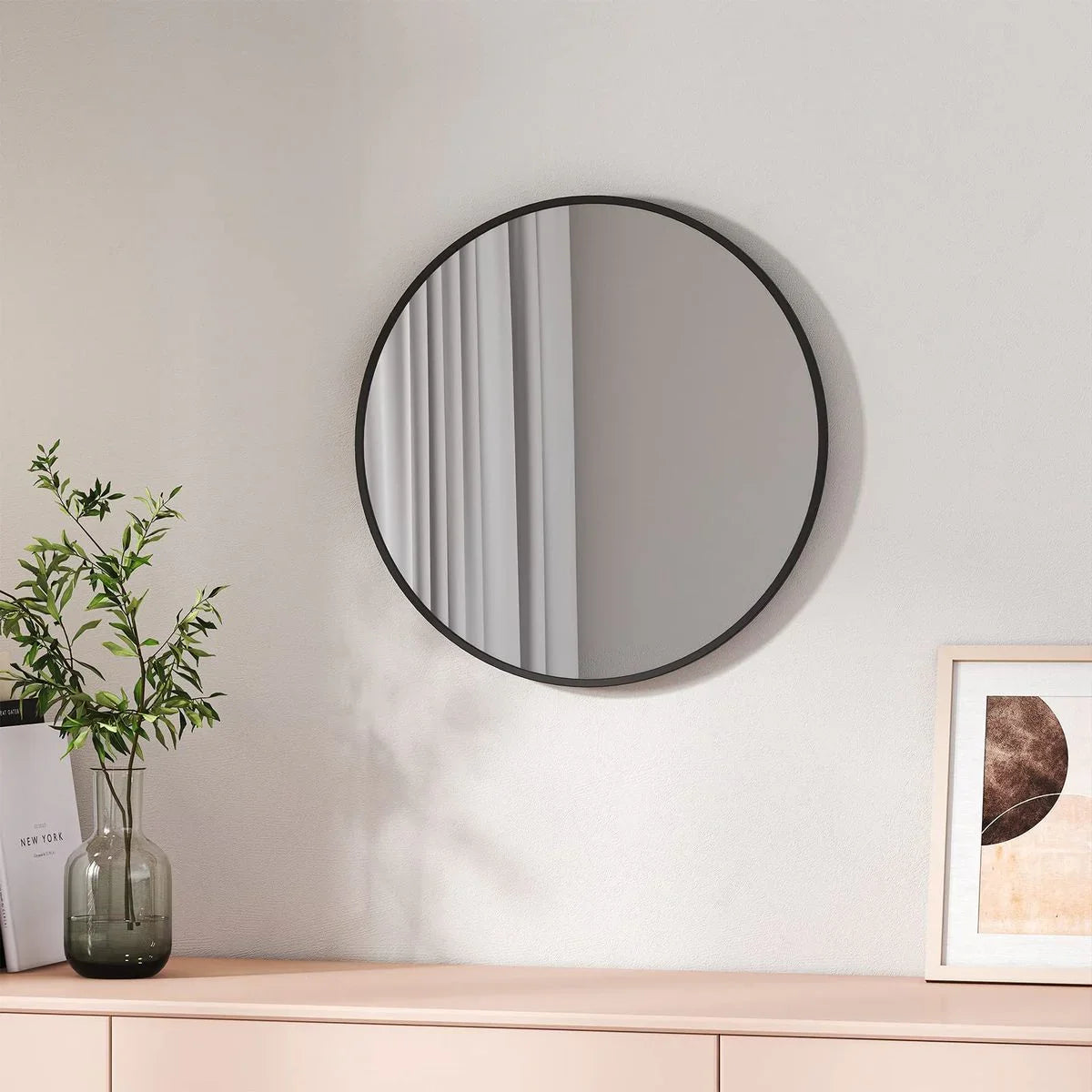 Miroir Rond  – Cadre en Metal